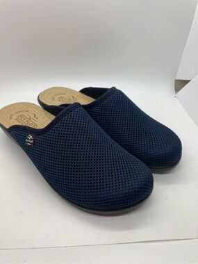 Fly Flot Women's Blue Anatomic Sole Anti Shock Wide Fit Clog Slip On Shoe Size 3